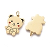 316 Surgical Stainless Steel Enamel Pendants STAS-H100-13G-3