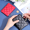 2Pcs 2 Colors Rhombus Pattern PU Leather Zip Pouches ABAG-CP0001-05-3