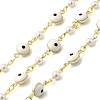 Brass Enamel Round Link Chains KK-D391-04G-1