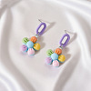 Acrylic Stud Dangle Earrings WG8B58E-01-2