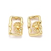 Brass Stud Earrings EJEW-G432-01G-4