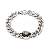 Stainless Steel Link Bracelets BJEW-D379-11ASP-2