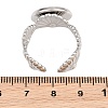 Shell Shape 304 Stainless Steel Cuff Ring Components SA-CBA098D-03P-D-3