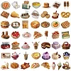 50Pcs PVC Waterproof Self Adhesive Foods Sticker Labels AJEW-R002-02A-2