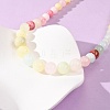 Dyed Round Natural Green Jade Graduated Beaded Necklaces GG-CBAA808-05P-D-3