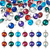 42Pcs 7 Colors Glass Cone Connector Charms STAS-TA0006-10-2