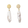 Natural Baroque Keshi Pearl Dangle Drop Earrings for Women EJEW-JE07342-4