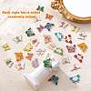 32Pcs 4 Style Light Gold Alloy Enamel Pendants ENAM-SZ0002-14-4