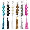 Polyester and Spandex Cord Woven Flower Keychains KEYC-JKC00919-1