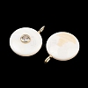 Brass Cubic Zirconia Pendants SH-CBA3786-01G-2