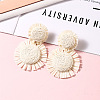 Bohemian Style Raffia Dangle Stud Earrings FS-WGA49F5-07-1
