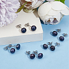 6 Pairs Shell Pearl Ball Stud Earrings EJEW-BBC0001-35A-4