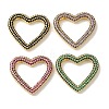 Brass Micro Pave Cubic Zirconia Pendants KK-C058-14G-1