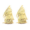 201 Stainless Steel Boat Lapel Pin JEWB-N007-123G-2