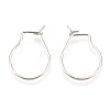 304 Stainless Steel Hoop Earrings Findings STAS-H436-02S-2