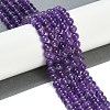 Natural Amethyst Beads Strands G-S333-6mm-020-5