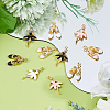 36Pcs 6 Styles Alloy Enamel Pendants ENAM-DC0001-98-4