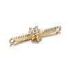 Brass Micro Clear Cubic Zirconia Links ZIRC-F120-096G-3