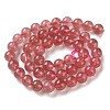Natural Strawberry Quartz Beads Strands G-C268-B04-02-3