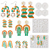 3Pcs 3 Style Hexagon & Round & Irregular Shape DIY Pendant Silicone Molds DIY-TA0006-40-1