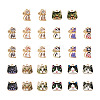 28Pcs 14 Style Printed Alloy Pendants FIND-BG0001-04-2
