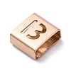 Ion Plating(IP) 304 Stainless Steel Square Slide Charms STAS-L132-12B-RG-2