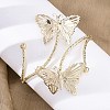 Butterfly Alloy Arm Cuff Bangles for Girl Women LS-AJEW-A063-01I-G-1