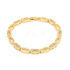 Oval Brass Micro Pave Clear Cubic Zirconia Link Chain Bracelets for Women BJEW-T025-03A-G-2