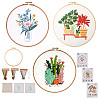 3 Sets 3 Styles DIY Embroidery Starter Kits DIY-TA0006-67-2