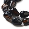 Natural Striped Agate/Banded Agate Dyed Beads Strands G-B106-A16-02-4