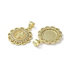 Rack Plating Brass Cubic Zirconia Pendants KK-M272-09G-2