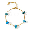 Elegant Natural Aquamarine Chip Link Bracelets WY5144-5-1