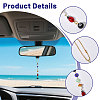 2Pcs Glass Car Pendant Decorations AJEW-GL0003-28-4