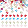 100Pcs Baking Paint and Golden Metal Enlaced Glass Beads DGLA-TA0001-58-2