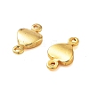 Rack Plating Brass Heart Links Connector Charms KK-S379-27G-2