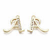 Brass Micro Pave Clear Cubic Zirconia Pendants LS-KK-S360-053A-NF-1