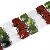 Natural Canada Jade & Red Jasper & Rainbow Moonstone Beads Strands G-T144-18A-01-4