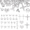 45Pcs 15 Styles Rack Plating Alloy Charms FIND-TA0008-90-1