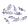 Brass Pave Cubic Zirconia Connector Charms KK-F892-53P-11-1