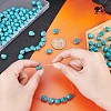  3 Strands Dyed Synthetic Turquoise Bead Strands G-NB0003-28-3