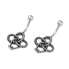 Snake 316 Surgical Stainless Steel Belly Button Rings EJEW-G416-18A-AS-4