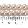 Baking Painted Pearlized Glass Pearl Round Bead Strands PEAR-H019-02C-02-4