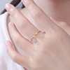 304 Stainless Steel Rhinestone Cuff Open Rings WGC7962-02-1