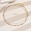 Stainless Steel Simple Round Beads Twisted Chain Fashionable Versatile Necklaces PL9617-2