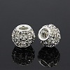 Brass Rhinestone European Beads RB-I066-01S-1