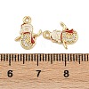 Brass Micro Pave Cubic Zirconia Charms LS-KK-Z129-01G-01-3