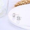 Exquisite 925 Sterling Silver Cubic Zirconia Stud Earrings EJEW-BB20071-5