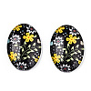 Flatback Glass Cabochons GGLA-WH0034-05-4