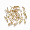 Brass Cubic Zirconia Charms KK-S348-330I-1