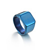 Square Titanium Steel Finger Rings WGB1DFB-08-2